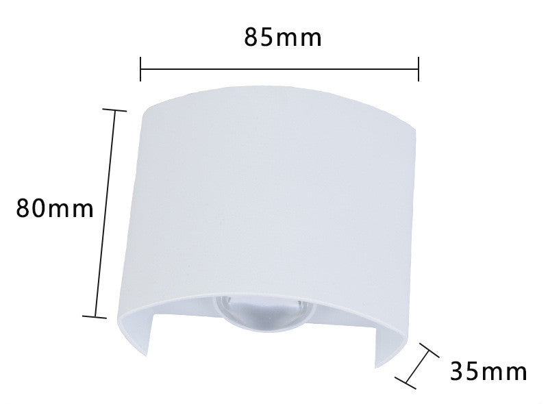 Outdoor Rainproof Led Wall Lamp Outdoor Spotlight Courtyard Bedside Living Room Wall Lamp