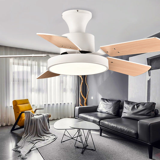 Modern Minimalist Wooden Fan Chandelier