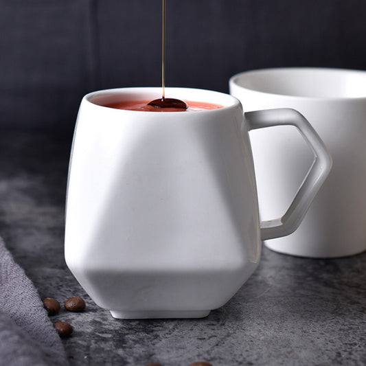 Geometric White Mug