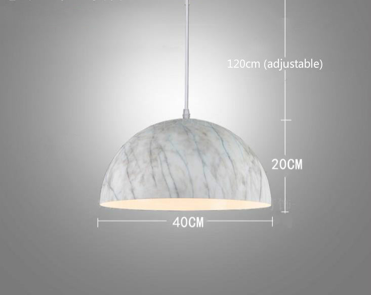 Nordic Modern Marble and Wood Pattern Pendant Lamp