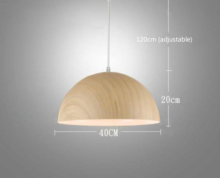 Nordic Modern Marble and Wood Pattern Pendant Lamp