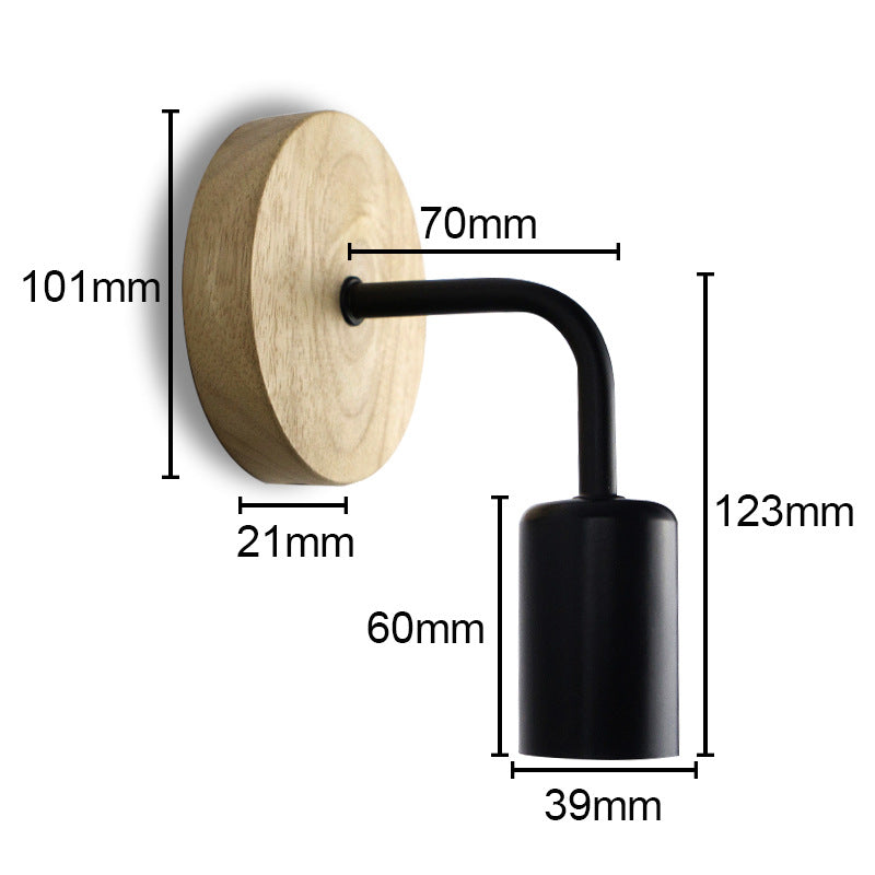 Modern minimalist wrought iron wall light