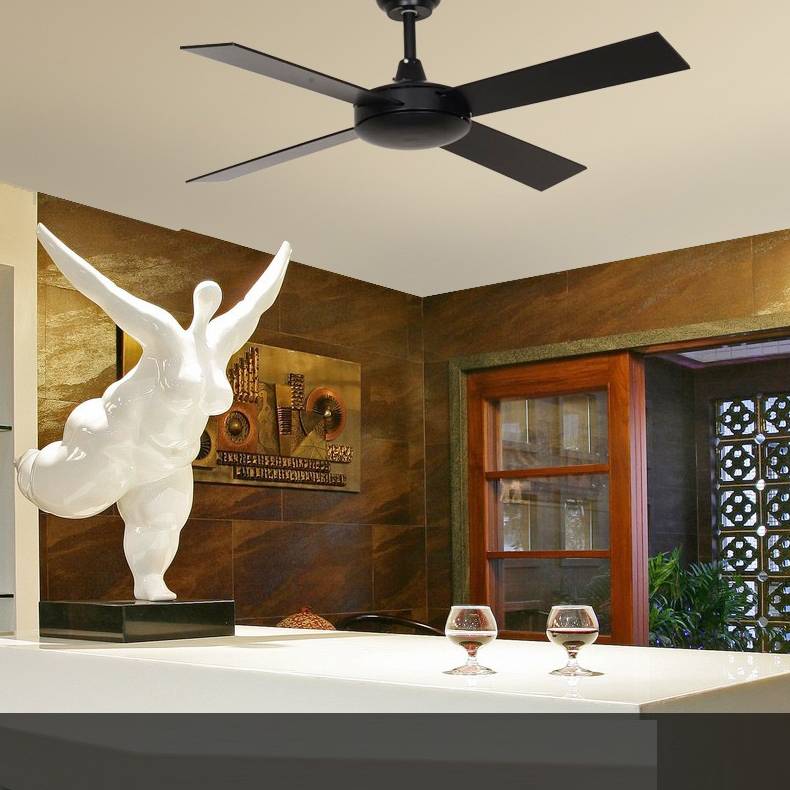 Black American Retro Ceiling Fan