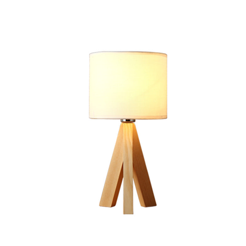 Modern Minimalist Bedside Wooden Art Led Eye Protection Table Lamp