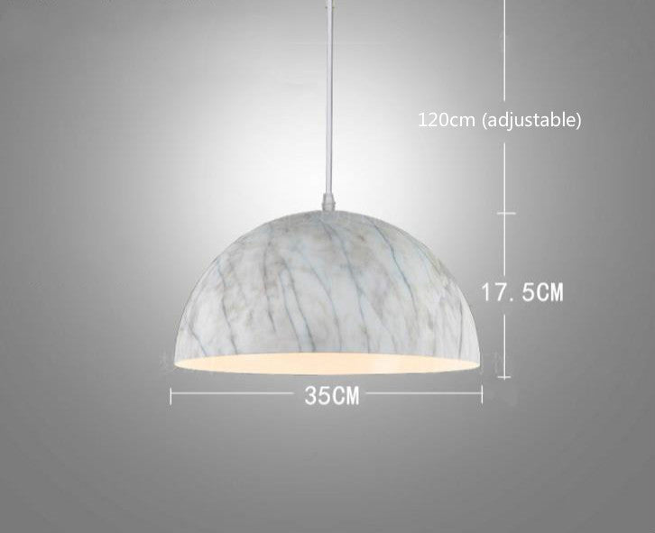 Nordic Modern Marble and Wood Pattern Pendant Lamp