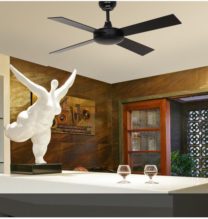 Black American Retro Ceiling Fan